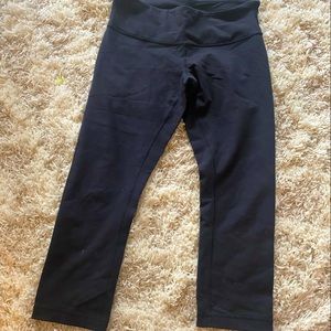 lululemon Wunder Under High-Rise Crop - Size 8 - Black